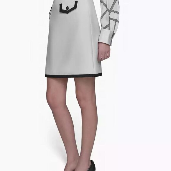 KARL LAGERFELD PARIS Business/Casual Color Block Stretch Blend Mini Skirt NWT - Picture 5 of 6